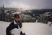 Aggie overlooking the Whistler Mountain